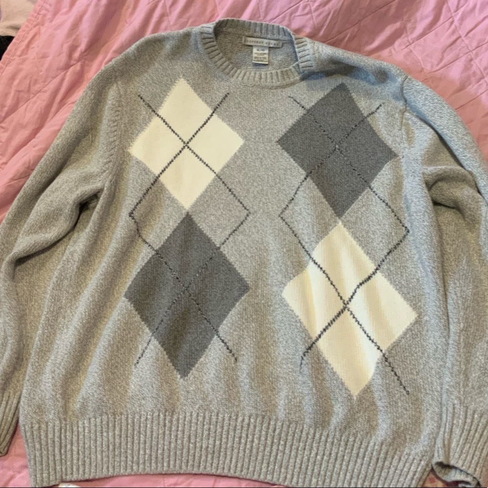 Argyle Grey Sweater XL